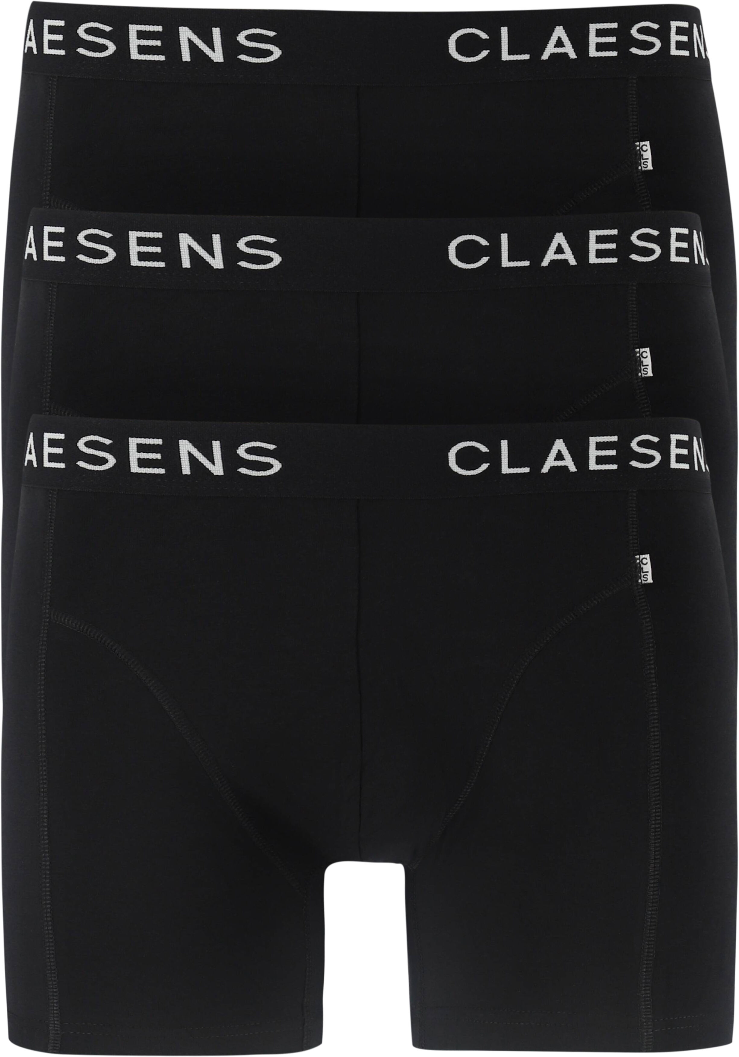 Claesen's Basics boxers (3-pack), heren boxers lang, zwart